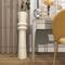 3ft. Cream Metal Tall Art Deco Fluted Floor Vase